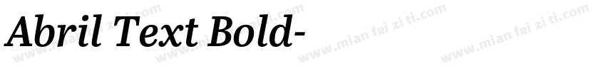 Abril Text Bold字体转换